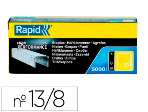 Agrafos Rapid 13/8mm Galvanizados Cx.5000 (11835600)