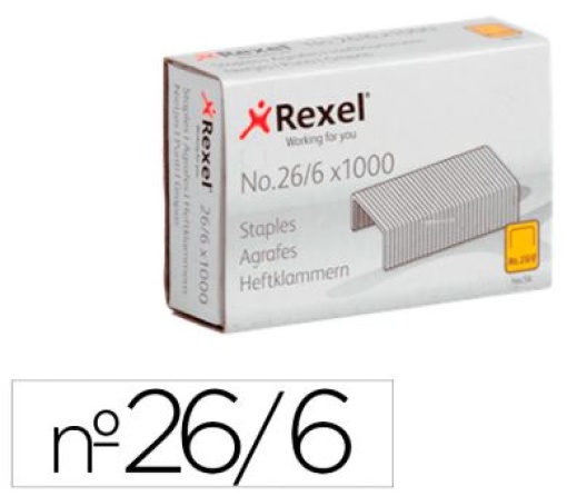 Agrafos Rexel 26/6 Galvanizado Cx.1000 (ACCO6131)