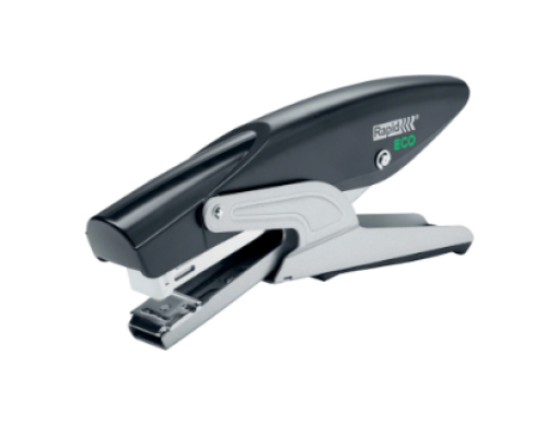 Agrafador Alicate Rapid Eco Plastico Reciclado 100% Cap.20fls (24/6-26/6) Preto (24812500)