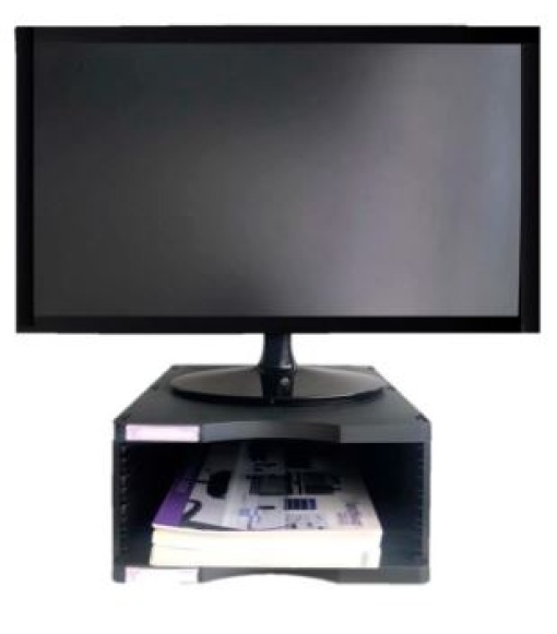 Suporte Archivo 2000 P/Monitor Poliester 100% C/Compart. P/A4 Folio Preto 360x300x145mm