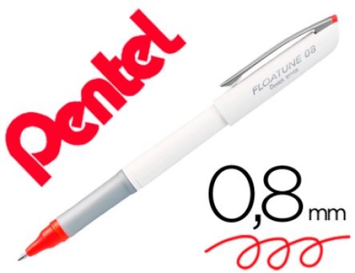 Marcador Roller Ball Pentel Floatune Ponta 0,8mm Vermelho