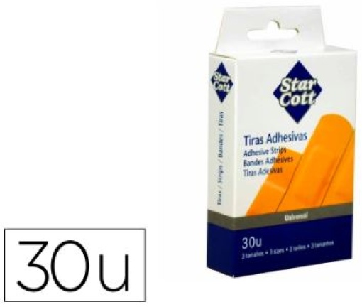 Pensos Protetores Star Cott Flexiveis para Feridas e Cortes 3 Tamanhos Sortidos Cx. 30 Unid. (84282)