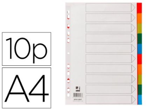 Separador Plastico Q-Connect A4 10Cores (KF01897)