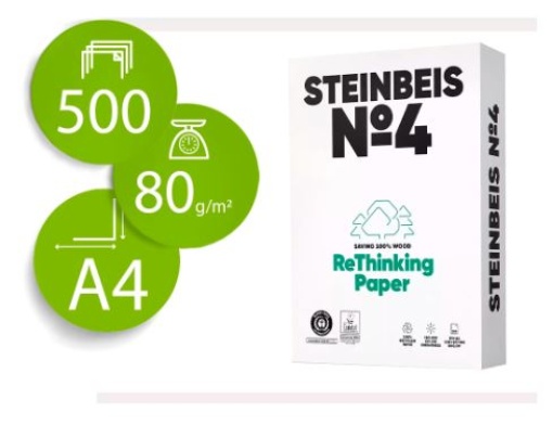 Papel Copia Reciclado Steinbeis Nº4 A4 80gr (Resma)