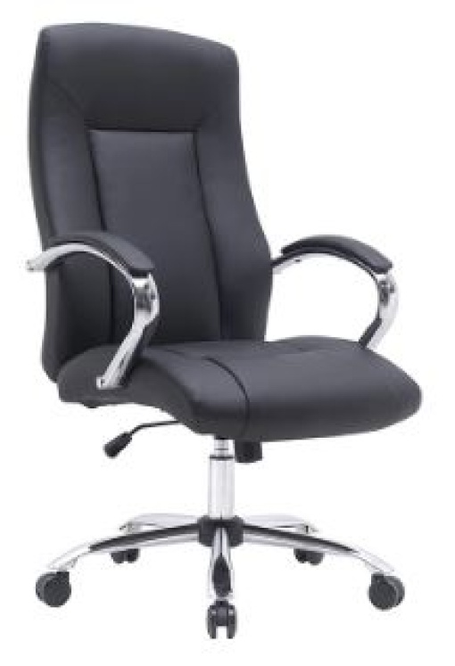 Cadeira De Direcao Q-Connect Imitaçao Pele Base Metalica (KF04620)