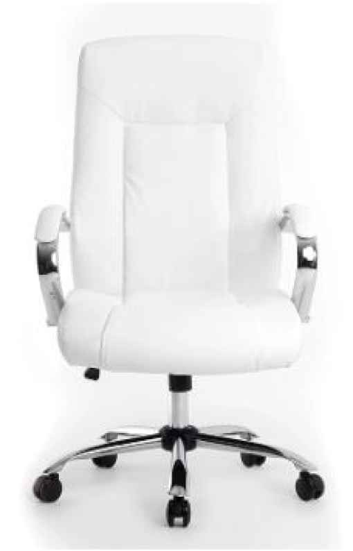 Cadeira De Direcao Q-Connect Branca Imitaçao Pele Base Metalica (KF04620)