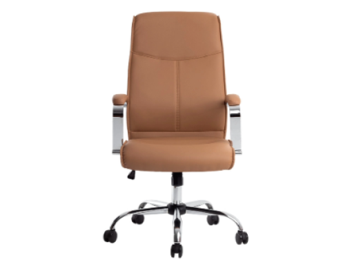 Cadeira Direcao Q-Connect Modena Imitaçao Pele Cor Creme e Rodas Premium (KF04627) 