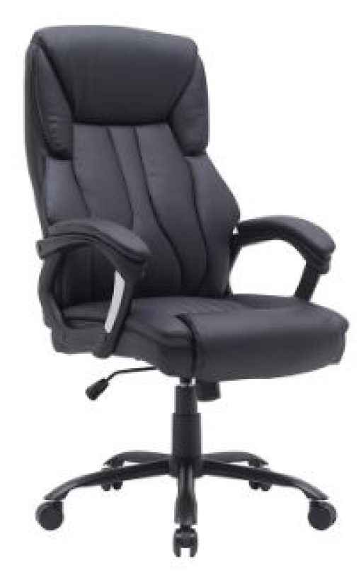 Cadeira Direcao Q-Connect Imitaçao Pele Base Metal Rodas Premium Cinza (KF04633)