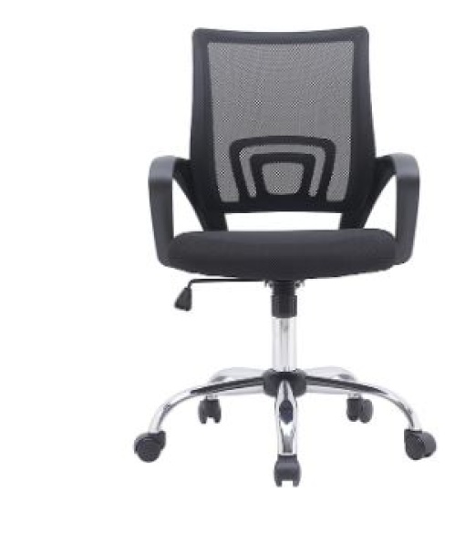 Cadeira de Escritorio Q-Connect Malha Base Metal Alt.Max 1000mm Larg. 560mm Rodas Premium Cor Preto (KF04640)