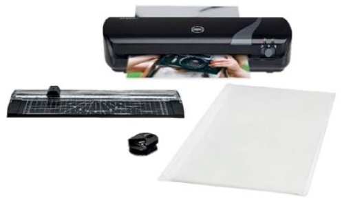 Set Plastificadora + Cisalha Rotativa + Arredondeador de Cantos GBC Inspire+ A4 Craft Preto (4410036)