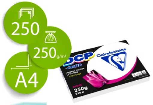 Papel Copia Color DCP Coat ED Glossy 250gr A4 Emb. 250fls