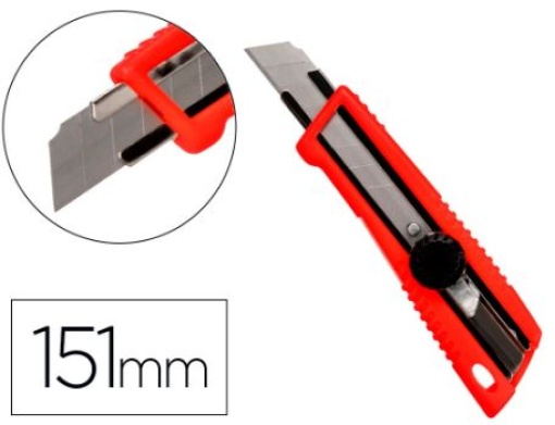 X-Ato Q-Connect Plastico XD-190 C/Proteteçao e Bloqueio Lamina Larga 18mm de Carbono (KF14385)
