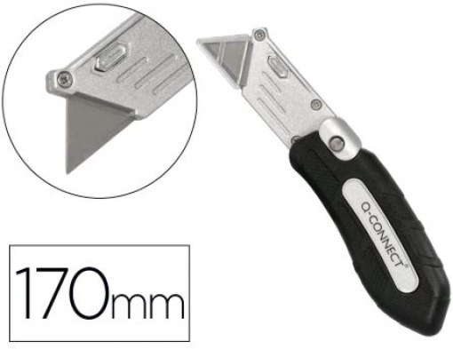 X-Ato Q-Connect Dobravel XD-925 Mecanismo de Recarga Rapido Lamina 18mm Punho Antideslizante (KF14386)
