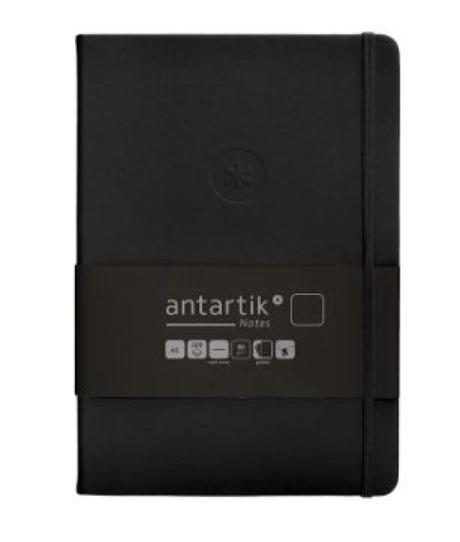 Caderno Antartik Notes A5 Liso 100Fls 80gr (FSC) Capa Dura C/Elastico Preto (TW05)
