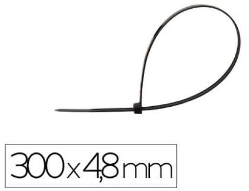 Abracadeira Q-Connect 300x4,8mm Preta Emb.100un (KF17188)