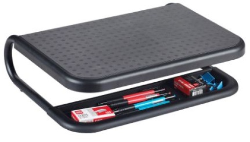 Suporte Q-Connect Para Portatil e Monitor PC C/Bandeja Organizadora Preta (KF17416)