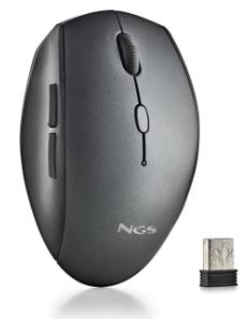 Rato NGS Bee 800/1200/1600DPI Sem Fiosfios 5 Botoes Recetor USB-a 2,4 ghz Preto