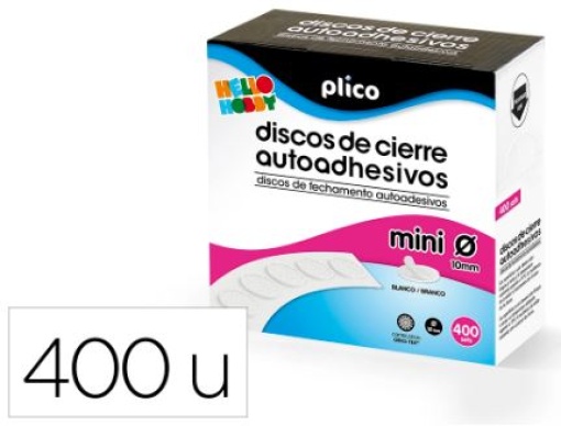 Discos Velco Plico Auto Adesivo 10mm Diametro Branco Cx.400un