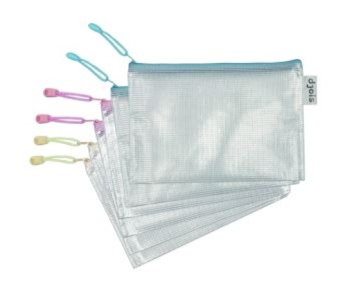 Bolsa Multiusos Tarifold C/Fecho de Correr A5 Pack 6 Unid Cores PastelSortidas (509020) 
