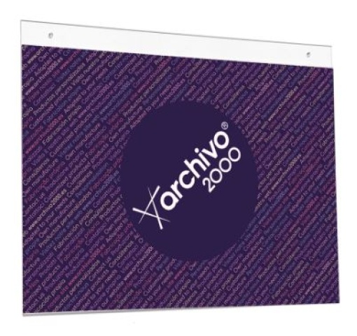 Expositor de Parede Archivo 2000 Com Furos Transparente A3 Horizontal 420x325mm