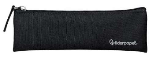 Estojo Escolar Liderpapel C/Fecho Plano Estreito 200x60mm Preto (PX28)