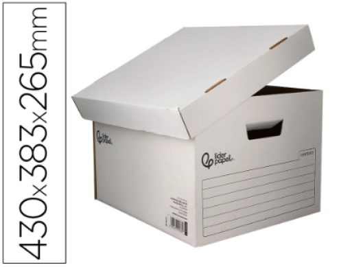 Caixa Arquivo Definitivo Liderpapel Cartao 100% Reciclado Cap.4cx Arquivo Folio 430X383X265mm(GA01)