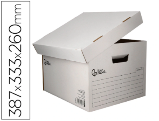 Caixa Arquivo Definitivo Liderpapel Cartao 100% Reciclado Cap.3cx Arquivo Folio 387X333X260mm(GA02)