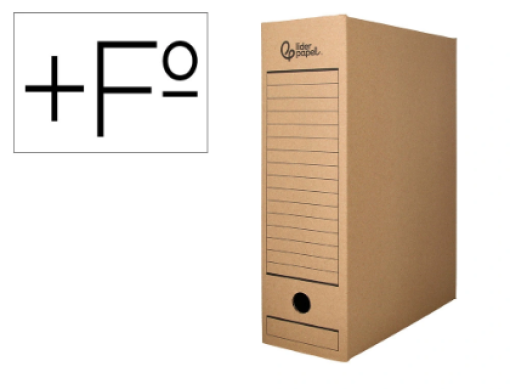 Caixa Arquivo Definitivo Liderpapel Cartao Reciclado 325gr L116 Kraft Folio Prolongado 388X116X275mm (DF24)