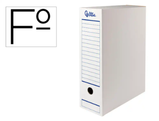 Caixa Arquivo Definitivo Liderpapel Cartao 100% Reciclado 325gr A4 L80 Branco 360x100x255mm (DF26)