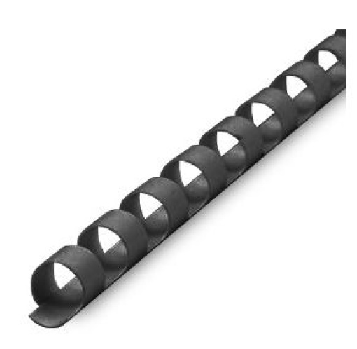 Argolas Pvc Encadernar 08mm 40 Folhas Cx100un Preto