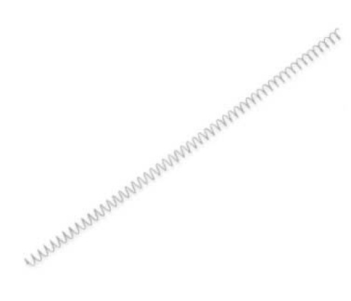 Argolas Espiral Metalicas Passo 5:1 10mm Cx 100 Prata