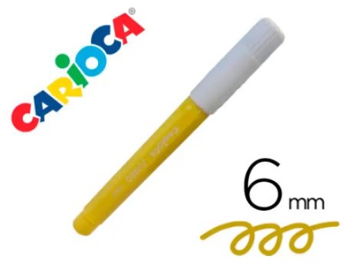 Marcador Carioca Jumbo Ponta Grossa 6mm Lavavel Amarelo (40130/05)