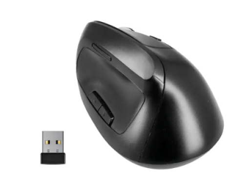 Rato Wireless Q-Connect Ergonomico Vertical Recarregável Preto (KF15115)