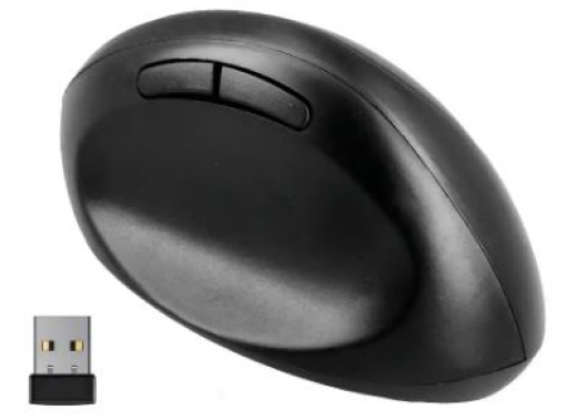 Rato Wireless Q-Connect Ergonomico Vertical Preto ( KF15116)