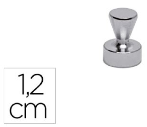 Magnetos Maul Conico Neodimio 1,2cm Peso max.3,5kg Prata Pack 5un (6168696)