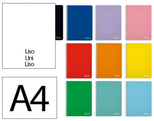 Caderno Espiral Liderpapel A4 Witty Capa Dura 80Fls 90gr Liso Sem Margens Cores Sortidas (BF45)