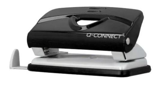 Furador Q-Connect Metalico Capacidade 10Fls Preto (KF14214)