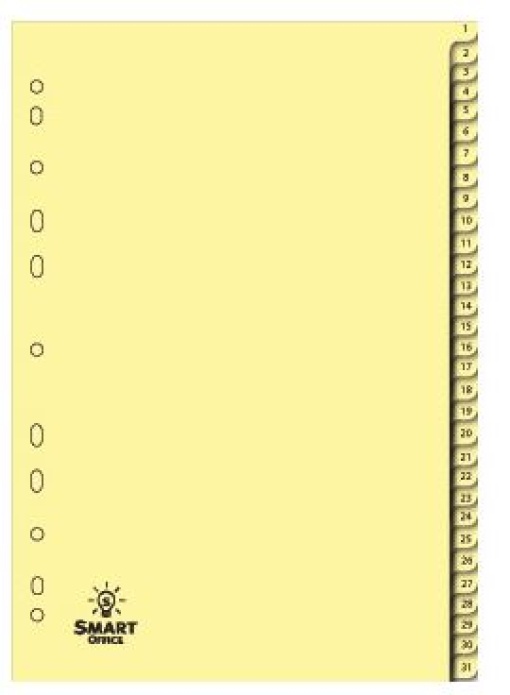 Separador Cartolina SmartD A4 Numerados 1-31