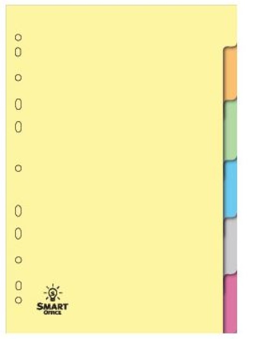Separador Cartolina Smart A4 6Cores