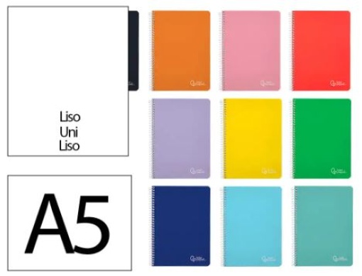 Caderno Espiral Liderpapel A5 Witty Capa Dura 80Fls 90gr Liso Sem Margens Cores Sortidas (BC54)