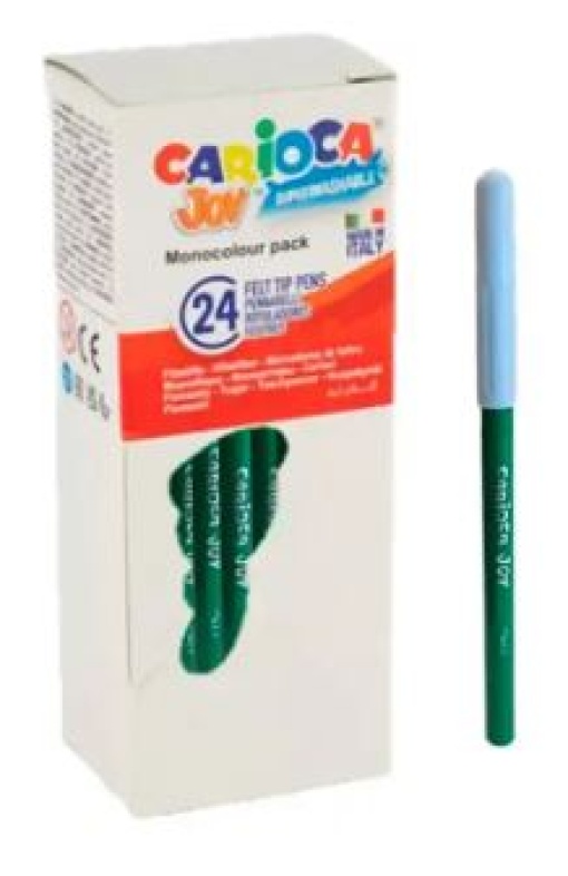 Marcador Carioca Joy Ponta Fina 2,8mm Lavavel Verde Cx.24un (40617/28)