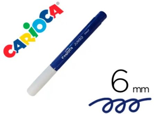 Marcador Carioca Jumbo Ponta Grossa 6mm Lavavel Azul (40130/02)