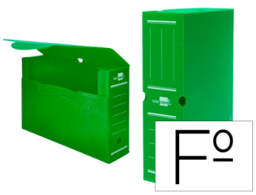 Caixa Arquivo Definitivo Liderpapel Polipropileno 360x260x100mm Verde (DF11)