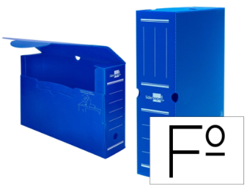 Caixa Arquivo Definitivo Liderpapel Polipropileno 360x260x100mm Azul (DF05)
