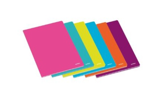 Caderno Agrafado A5 Pautado 2 Linhas Ambar Sortido 20Fls
