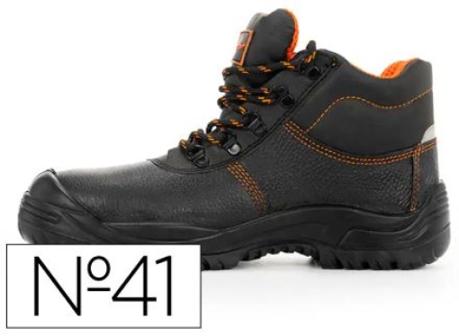 Bota Segurança Safetop Eurio Couro Gravado Sola Aço Antiperfuração S3 SR Nº41 Preta (226-41)