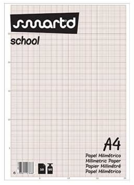 Bloco Papel Milimetrico 90gr A4 50 Folhas