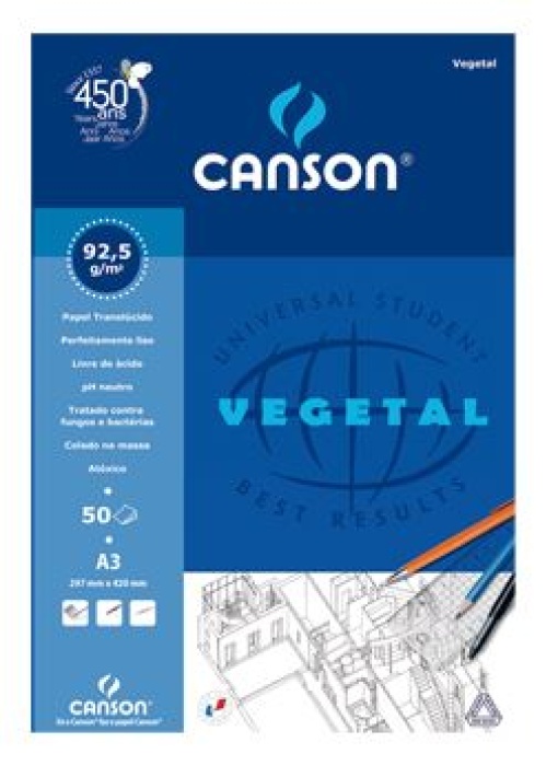 Papel Vegetal Canson A3 95gr (50Folhas)