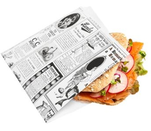 Saco Papel Anti-Gordura Aberto 35g 17x18cm 500un (Kebab/Hamburger)