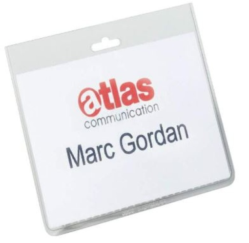 Identificador Durable Horizontal 60x90mm C/Perfuração 20un